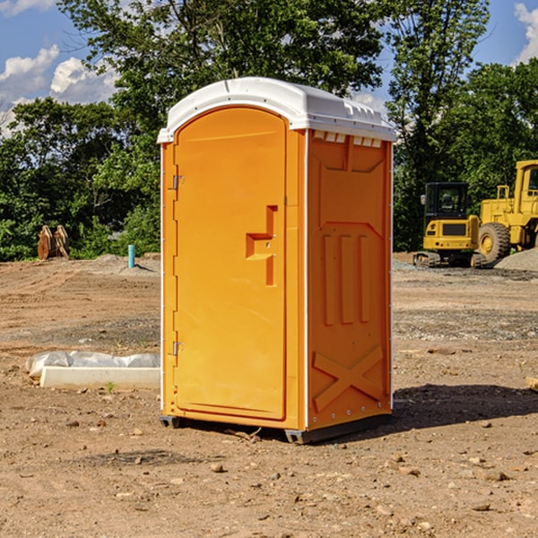 how often are the porta potties cleaned and serviced during a rental period in Bertrand MO